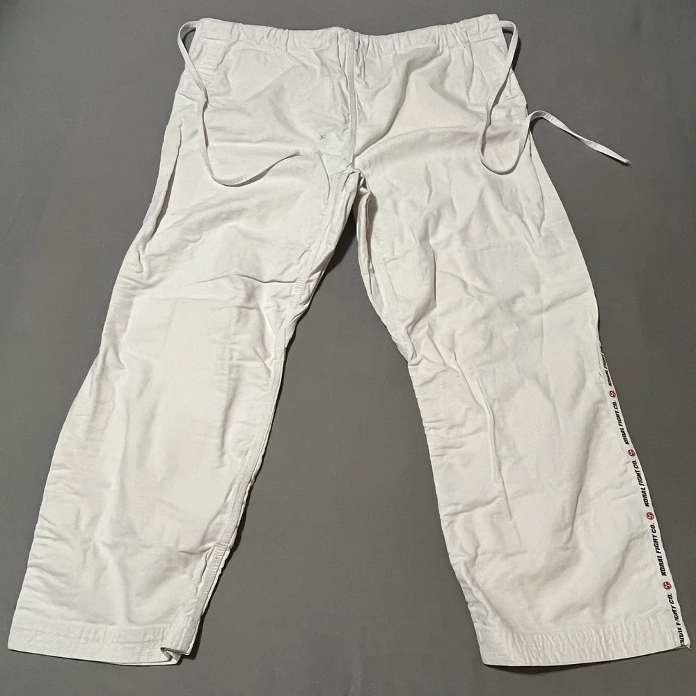 Jiu Jitsu Gi Pants Koral Fight Co Size A4 MKM White Karate Ninja Kickboxing - Picture 5 of 9